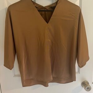 Banana Republic Brown Satin Slouchy Top Size Medium